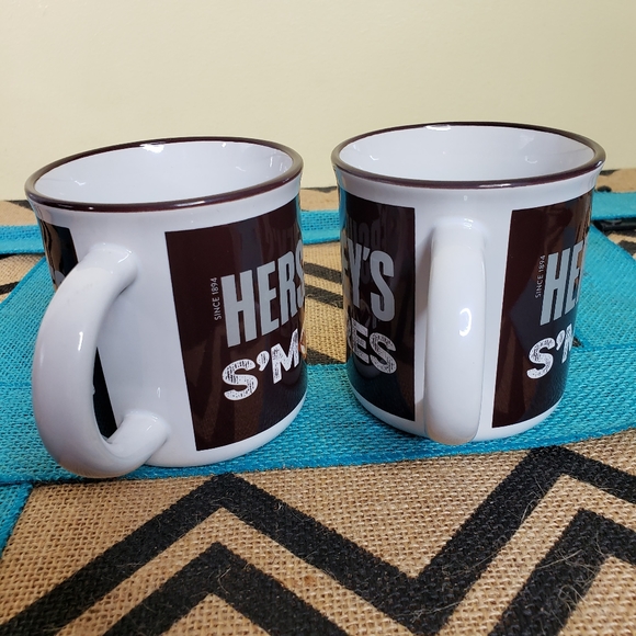 HERSHEY'S S'MORES CUPS MUGS Cups SET OF 2 Pair Collectible Kitchen Decor - Picture 4 of 9